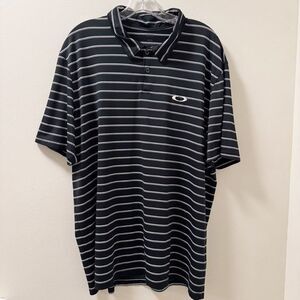 Oakley Striped Golf Polo Shirt - Size XL